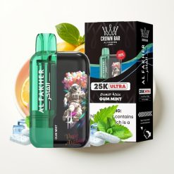 Al Fakher Crown Bar Ultra 25K Disposable Vape 22ml LED Type-C Gum Mint
