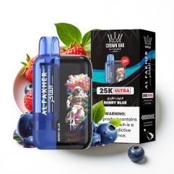 Al Fakher Crown Bar Ultra 25K LED 22ml Berry Blue (Zilā Ogā)