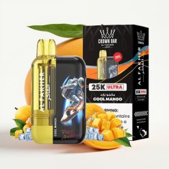 Al Fakher Crown Bar Ultra 25K LED displeja Cool mango