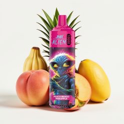 JNR Alien 10000 Puffs 850mAh Type-C LED Sporty Dzirkņu mango ananāsu peach