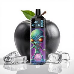 JNR Alien 10000 Puffs 850mAh Type-C RGB Melnais ledus
