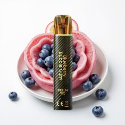 JNR Black&Golden 800 Puffs Disposable Vape Zilā Ogā Burbuļgumā