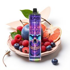 JNR Calavera 11000 Puffs Disposable Vape Type-C 21ml Zilā Aveņu Ķirsis