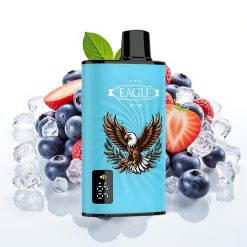 JNR EAGLE Smart 23000 Puffs Digitālais Displejs 1.0ohm Coil Type-C Zilā Jagla Ledus