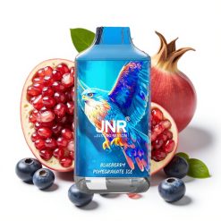 JNR Falcon 16000 Puffs 850mAh 22ml Dual Mesh Coil Type C & Lightning Smart LED 0%,2% Zemenes Granātābolu Ledus