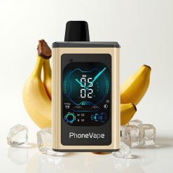 JNR PhoneVape 30000 puffs Disposable Vape Adjustable Airflow App Controlled Banānu Ledus