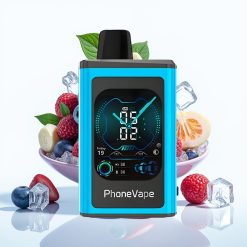 JNR PhoneVape 30000 puffs Disposable Vape App Controlled Full Display Zilā Aveņu Ledus