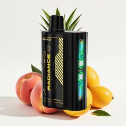 JNR Radiance 31000 Puffs 28ml Dual Mesh Coil Dzirkstošā Persiku Mango Ananāsu