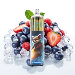 JNR Rocket-X 12400 Puffs Adjustable Airflow RGB Blueberry Ledus