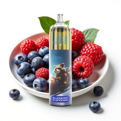 JNR Rocket-X 12400 Puffs Adjustable Airflow RGB Mēļu Aveņu