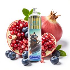 JNR Rocket-X 12400 Puffs Disposable Vape Adjustable Airflow RGB Type-C Zemeņu Granātābols