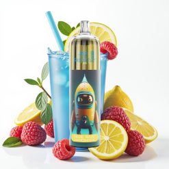 JNR Rocket-X 12400 Puffs Disposable Vape ar regulējamo gaisa plūsmu un RGB gaismu Zilā Aveņu Limonāde