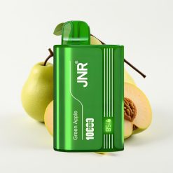 JNR Tank 10000 Puffs Adjustable Airflow Digital Display Zaļā ābols persiks bumbieris