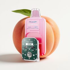 JNR VapeWatch 30000 Puffs 1000mAh Type-C Quick Charge Dzidrais Persiks