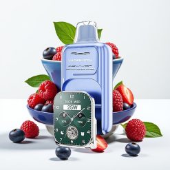 JNR VapeWatch 30000 Puffs Disposable Vape 1000mAh Type-C Zilā Aveņu Ledus