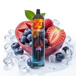 JNR Wolf Niplo 10000 Puffs 1.0 Ohm Mesh 650mAh Type-C Zemeņu Ledus