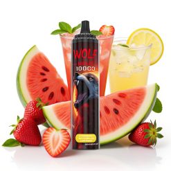 JNR Wolf Niplo 10000 Puffs 1.0 Ohm Mesh 650mAh Type-C Zemenes Arbūzs Limonāde