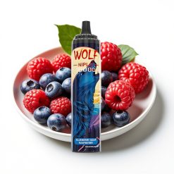 JNR Wolf Niplo 10000 Puffs 20ml 5% Type-C Zilene Skābā Aveņu