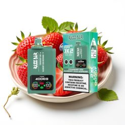 Razz Bar 40000 Puffs Power Screen Display Type-C Zemeņu Kivi & Zilāogu Skābā Aveņu