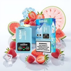 Razz Bar 40000 Puffs Power Screen Display Zilā Aveņu Ledus-Ābolene Arbūzs Bubble Gum