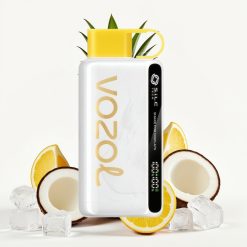 VOZOL STAR 9000/12000 Disposable Vape Ananāsu Kokosriekstu Ledus ar S.i.L.C TECH un 30% ātrāku uzlādi