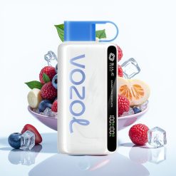 VOZOL STAR 9000/12000 Disposable Vape ar ātrāku uzlādi, zilā aveņu ledus garša